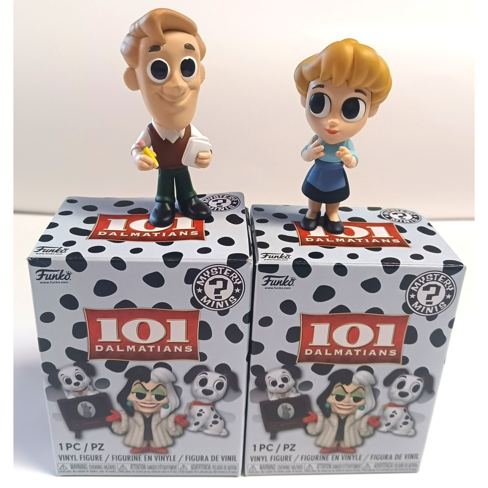 NOB Funko‎ Disney Mystery Minis 101 Dalmatians ROGER & ANITA 1/6 Vinyl Figure